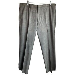 Banana Republic Mens Sz 36 Trousers Pants Gray Classic100% Wool Formal Business
